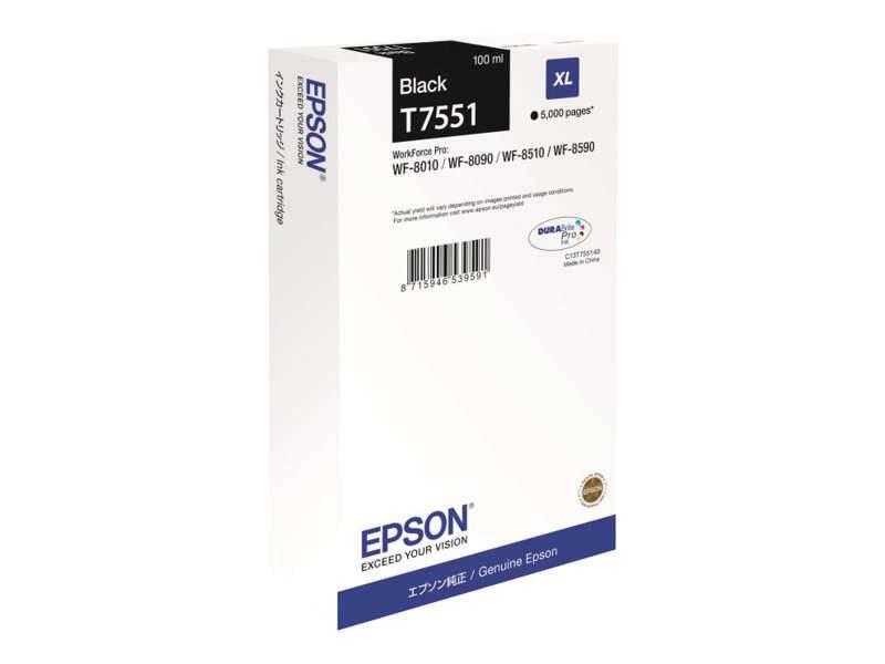 Epson T7551 Nero Cartuccia d'Inchiostro Originale - C13T755140/C13T75514N