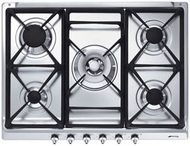 Piano Cottura Incasso Gas 5 Zone 70cm Inox