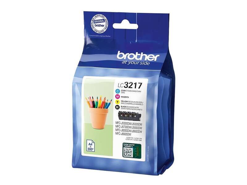 Brother LC3217 Confezione 4 Cartucce d'Inchiostro Originali - LC3217VAL