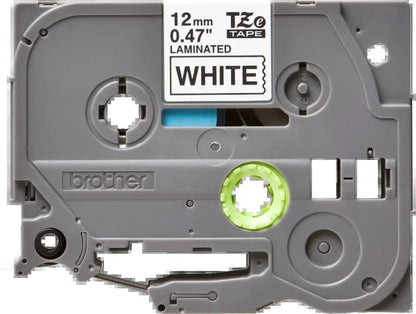 Brother TZe231 Nastro Laminato Originale per Etichette - Testo nero su fondo bianco - Larghezza 12mm x 8 metri