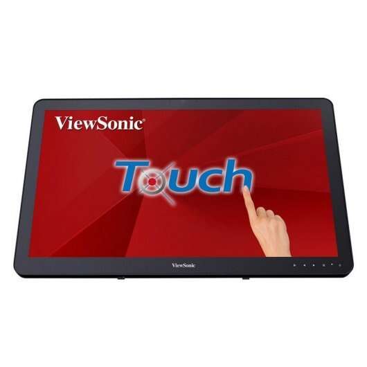 ViewSonic Monitor Touch LED 24" Full HD - 10 Punti di Contatto - Altoparlanti 5W - Angolo di Visione 178º - USB, HDMI, DP e VGA - VESA 100x100 mm