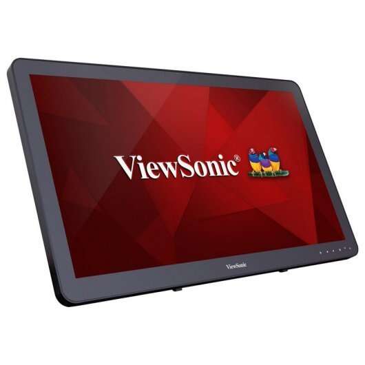 ViewSonic Monitor Touch LED 24" Full HD - 10 Punti di Contatto - Altoparlanti 5W - Angolo di Visione 178º - USB, HDMI, DP e VGA - VESA 100x100 mm