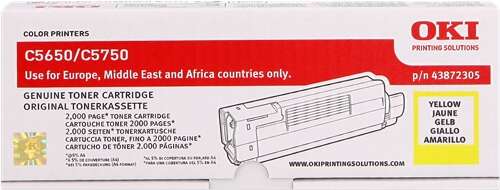 OKI C5650/C5750 Giallo Cartuccia Toner Originale - 43872305