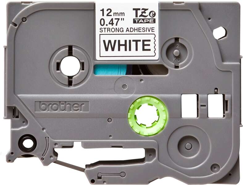 Brother TZeS231 Nastro Laminato Super Adesivo Originale per Etichette - Testo nero su fondo bianco - Larghezza 12mm x 8 metri