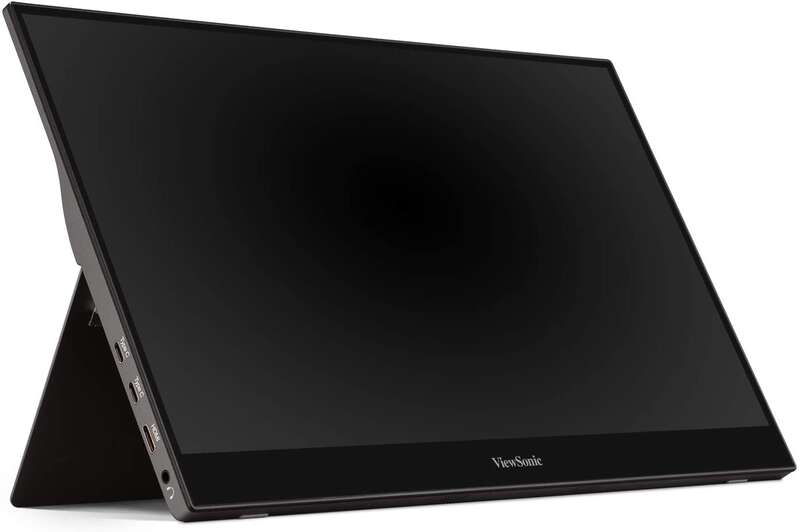 ViewSonic Monitor Touch LED 15.6" IPS Full HD 1080p - 10 Punti di Contatto - Risposta 6.5ms - Altoparlanti 1.6W - Angolo di Visione 178º - USB-C, Mini HDMI - Modalità Eco - Colore Nero