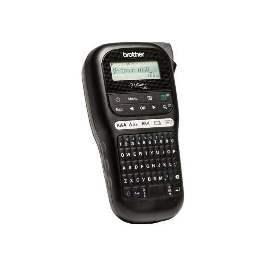 Brother PT-H110 Etichettatrice Elettronica Portatile - Display LCD - 253 Simboli - Velocità 20mm/s - Colore Nero