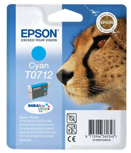 Epson T0712 Ciano Cartuccia d'Inchiostro Originale - C13T07124012