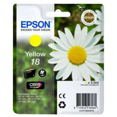 Epson T1804 (18) Giallo Cartuccia d'Inchiostro Originale - C13T18044012
