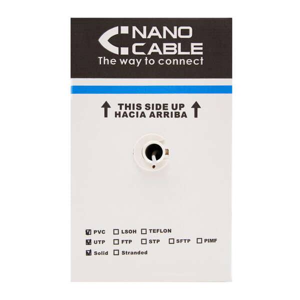 Nanocable Bobina de Cable de Red RJ45 Cat.6 UTP Rigido AWG24 - Longitud 305m - Colore Grigio