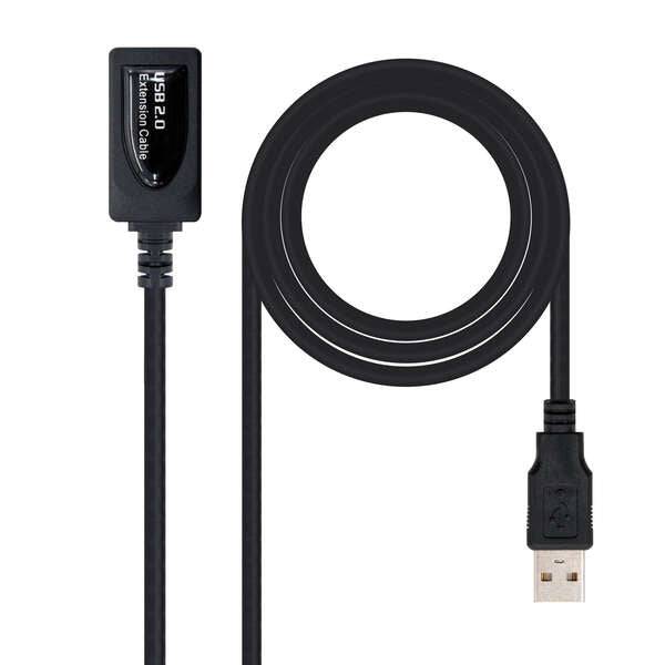 Nanocable Cavo Prolunga con Amplificatore USB-A 2.0 Maschio a USB-A Femmina 15m