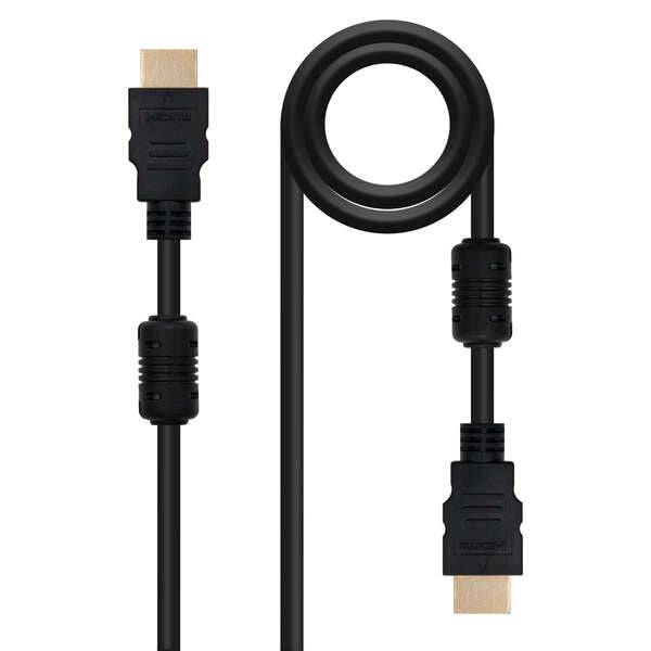 Nanocable Cavo HDMI v1.4 con Ferrita Maschio a HDMI v1.4 con Ferrita Maschio 10m - Alta Velocità - Colore Nero