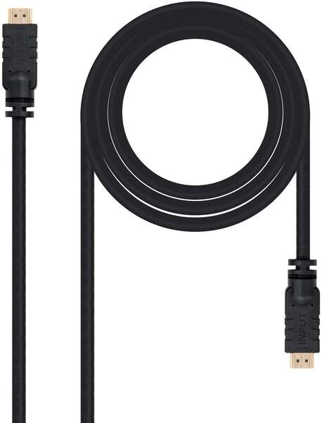 Nanocable Cavo HDMI v1.4 con Ripetitore Maschio a HDMI v1.4 Maschio 20m - Alta Velocità - Colore Nero