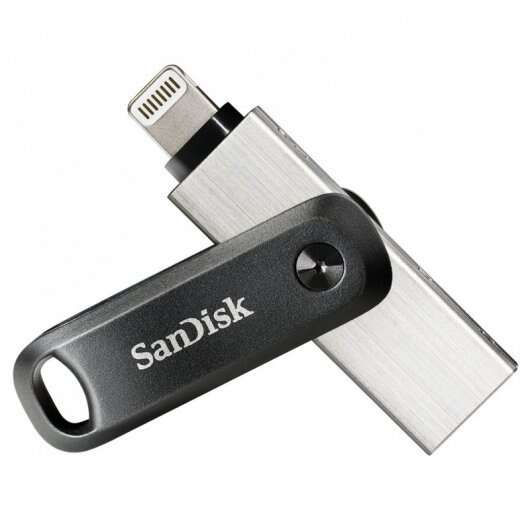 Sandisk IXpand Go Memoria USB 3.0 e Lightning 64GB - Design Metallico/Plastico - Colore Acciaio/Nero (Pendrive)