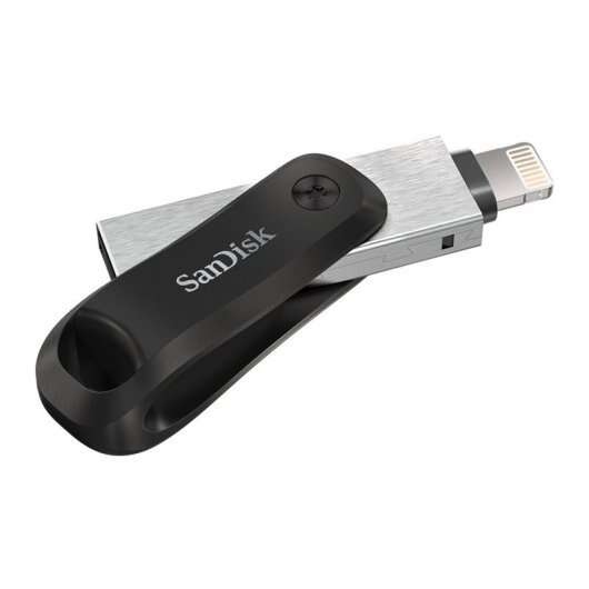 Sandisk IXpand Go Memoria USB 3.0 e Lightning 64GB - Design Metallico/Plastico - Colore Acciaio/Nero (Pendrive)