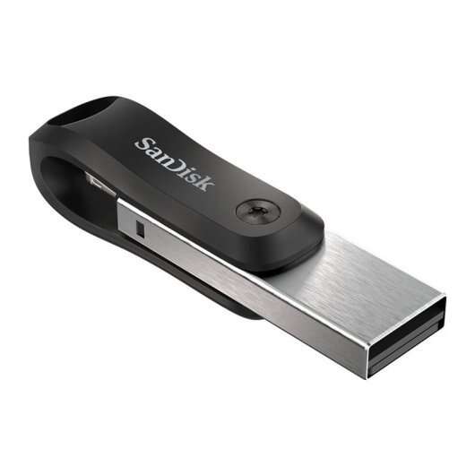Sandisk IXpand Go Memoria USB 3.0 e Lightning 64GB - Design Metallico/Plastico - Colore Acciaio/Nero (Pendrive)