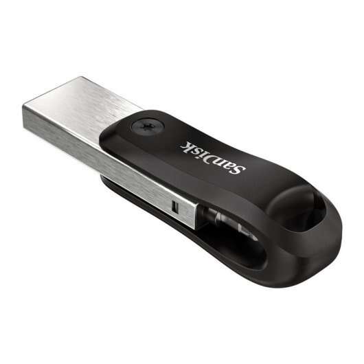 Sandisk IXpand Go Memoria USB 3.0 e Lightning 64GB - Design Metallico/Plastico - Colore Acciaio/Nero (Pendrive)