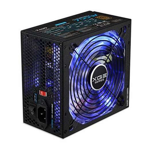 Tooq XGE II Alimentatore Gaming 700W ATX 2.3 12V - PFC Attivo - Certificazione 80 Plus Bronze - Ventola Silenziosa 140mm con Illuminazione LED - Colore Nero