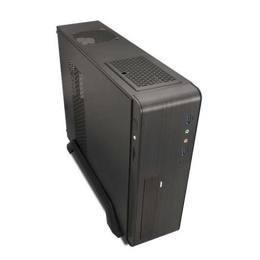 Tooq Case Micro ATX, Mini ITX Slim - Alimentatore 500W - 1x HDD3,5 + 1x SDD2,5 + 1x HDD5.25 - 2x USB 3.0, SD e Micro SD - Colore Nero