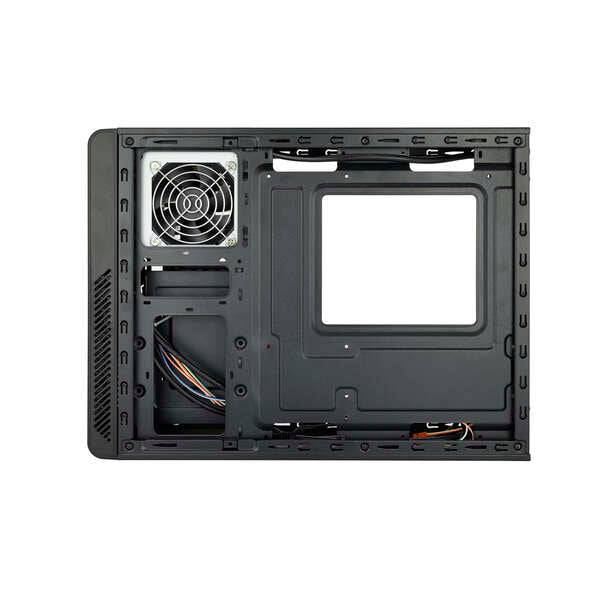 Tooq Case Micro ATX, Mini ITX Slim - Alimentatore 500W - 1x HDD3,5 + 1x SDD2,5 + 1x HDD5.25 - 2x USB 3.0, SD e Micro SD - Colore Nero