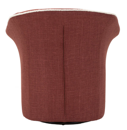 Retro della Poltrona Girevole Siena Bordeaux con design curvo e rivestimento uniforme, ideale per ogni ambiente.