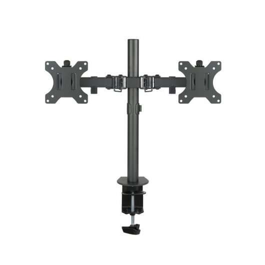 Tooq Supporto da Tavolo con Bracci Articolati per 2 Monitor da 13"-32" - Girevole e Inclinabile - Gestione Cavi - Peso Max 8kg x Braccio - VESA 100x100mm