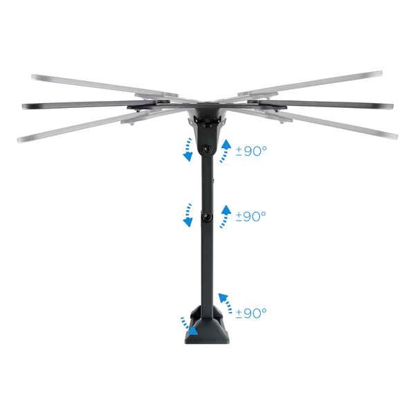 Tooq Supporto da Parete con Braccio Articolato per TV da 23"-55" - Girevole e Inclinabile - Gestione dei Cavi - Peso Max 30kg - VESA 400x400mm - Colore Nero