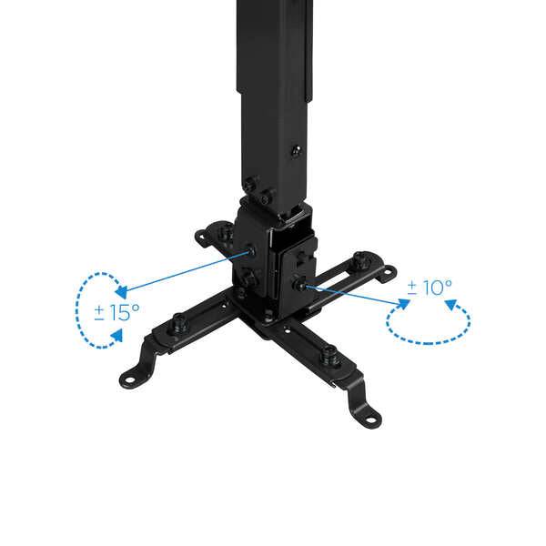 Tooq Supporto Universale da Soffitto per Proiettore - Inclinabile e Girevole - Peso Max 20Kg