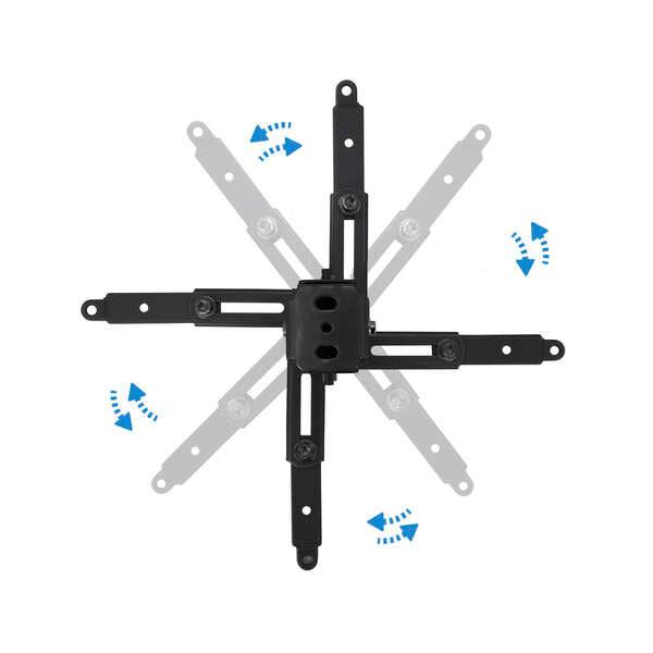 Tooq Supporto Universale da Soffitto per Proiettore - Inclinabile e Girevole - Peso Max 20Kg