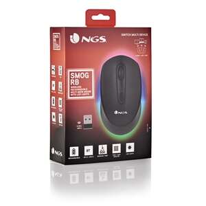NGS Smog-RB Mouse Wireless USB Bluetooth 2400dpi - Illuminazione LED RGB - 3 Pulsanti - Uso Ambidestro