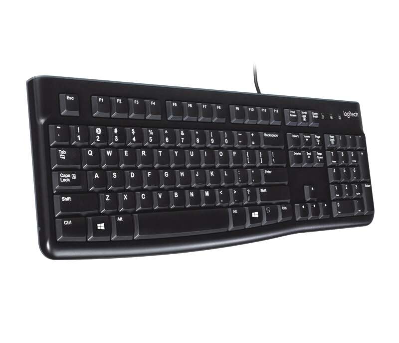 Logitech K120 Tastiera USB - Resistente agli Schizzi - Cavo da 1.50m - Colore Nero