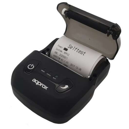 Approx Stampante Termica Portatile per Ricevute - Bluetooth, RS-232, USB - Risoluzione 203dpi - Velocità 80mm/s - Taglio Manuale