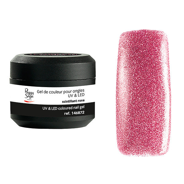 PEGGY SAGE  GEL UV&LED COLORATO PER UNGHIE SCINTILLANT ROSE 5G