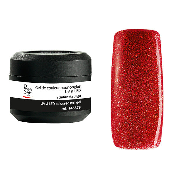 PEGGY SAGE  GEL UV&LED COLORATO PER UNGHIE SCINTILLANT ROUGE 5G