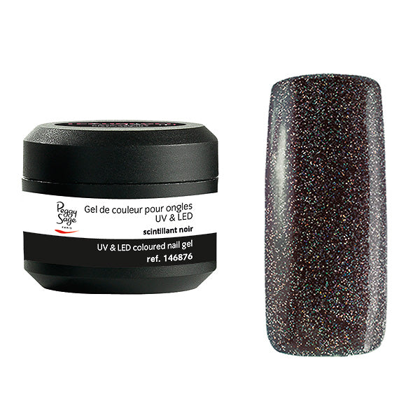 PEGGY SAGE  GEL UV&LED COLORATO PER UNGHIE SCINTILLANT NOIR 5G