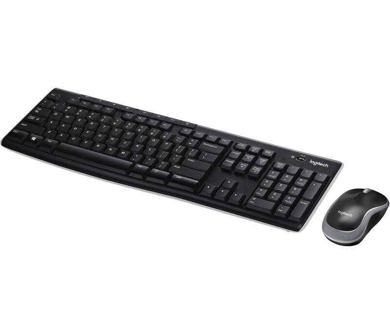 Logitech MK270 Pack Wireless USB Tastiera Multimediale + Mouse 1000dpi 3 Pulsanti - Uso Ambidestro - Colore Nero
