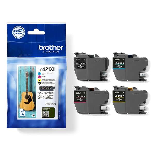 Brother LC421XL Confezione 4 Cartucce d'Inchiostro Originali - LC421XLVAL