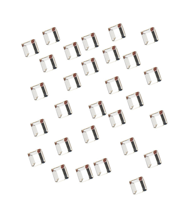 PEGGY SAGE  28 STRASS PER UNGHIE QUADRATO ARGENTO 2 MM