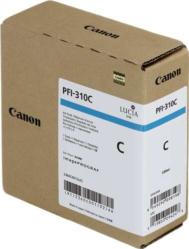 Canon PFI310 Cyan Cartuccia d'Inchiostro Originale - 2360C001/PFI-310C