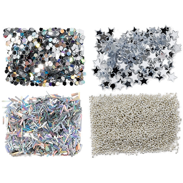 PEGGY SAGE  MINI KIT PAILLETTE PER UNGHIE - ARGENT