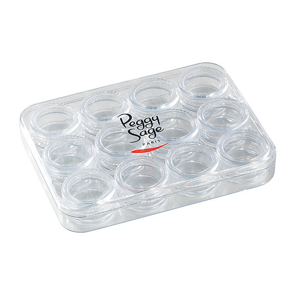 PEGGY SAGE  NAIL ART BOX - KIT 12 COMPARTI DA AVVITARE VUOTO