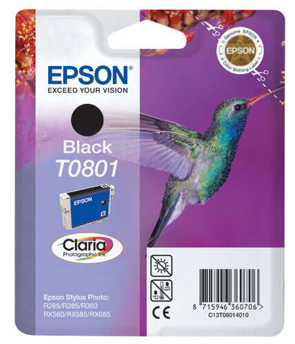 Epson T0801 Nero Cartuccia di Inchiostro Originale - C13T08014011