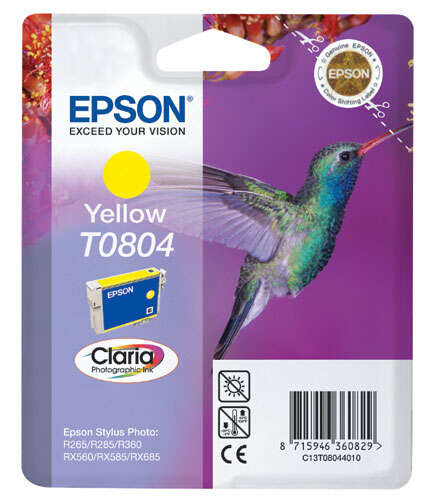 Epson T0804 Giallo Cartuccia di Inchiostro Originale - C13T08044011