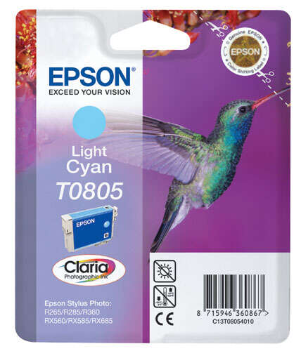 Epson T0805 Ciano Chiaro Cartuccia di Inchiostro Originale - C13T08054011