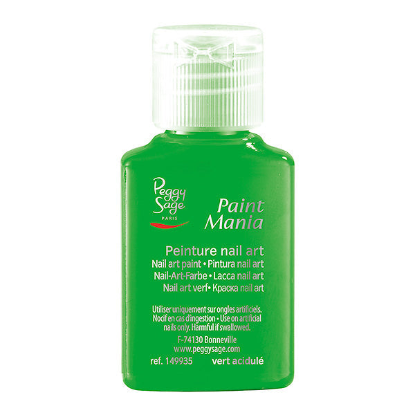 PEGGY SAGE  LACCA NAIL ART PAINT MANIA VERT ACIDULE 25ML