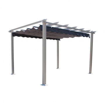 Gazebo 3x3 metri in alluminio con telo poliestere 180 gr