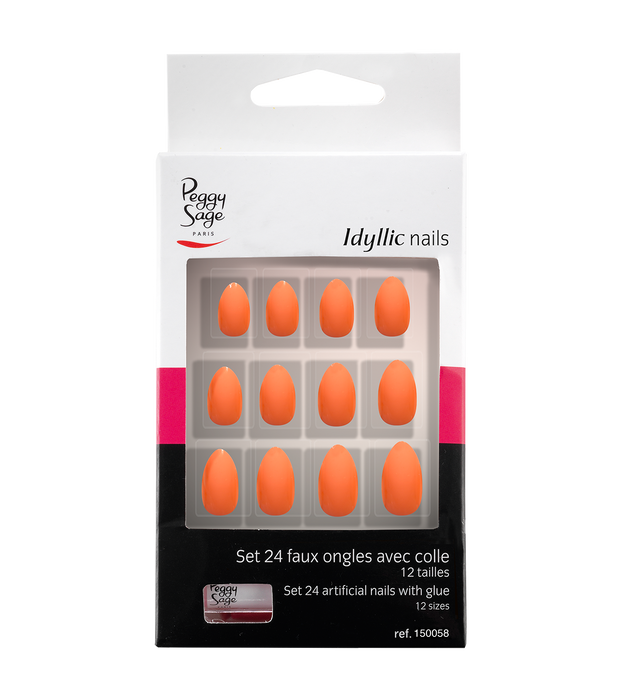 PEGGY SAGE  SET 24 UNGHIE FINTE IDYLLIC NAILS - CORAL STILETTO