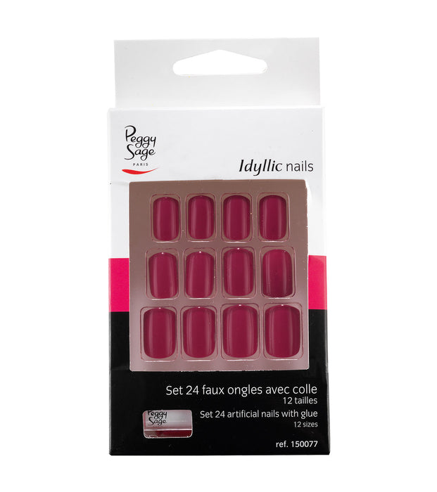 PEGGY SAGE  SET 24 UNGHIE FINTE IDYLLIC NAILS - FUCHSIA