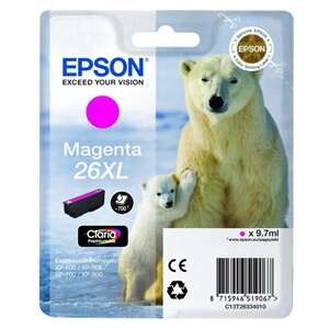 Epson T2633 (26XL) Magenta Cartuccia d'Inchiostro Originale - C13T26334012