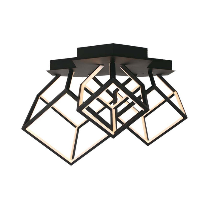 Lampadario LED a 3 Cubi 46W Nero 3000K – Design Moderno