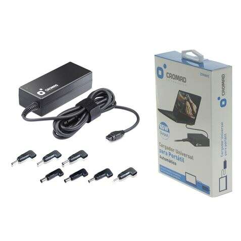 Cromad Caricabatterie Universale Automatico per Notebook 65W - 8 Connettori Diversi